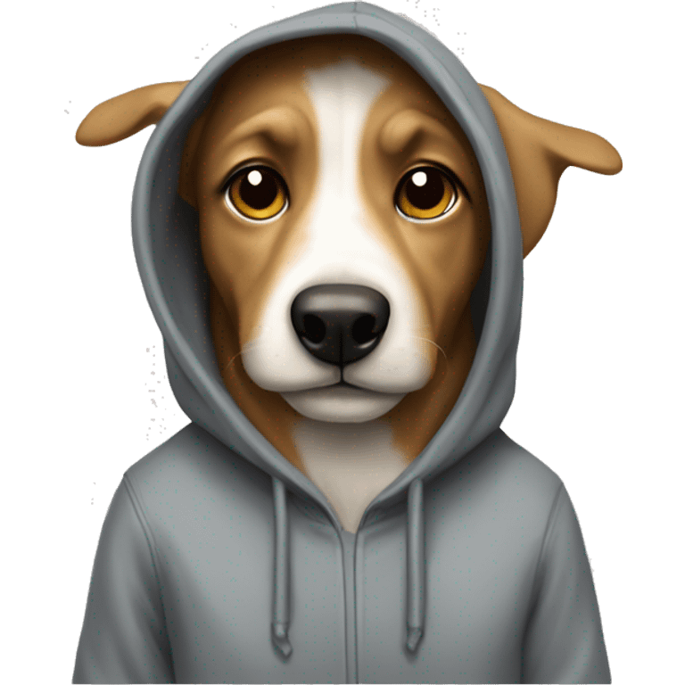 Australien sheppard dog wearing a Hoodie emoji