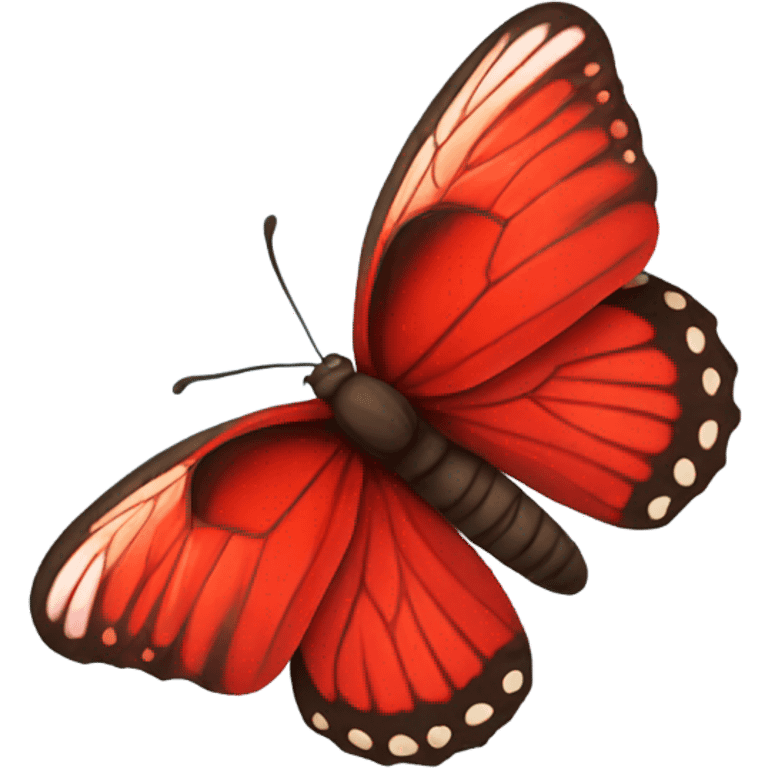 Solid Red butterfly side view emoji