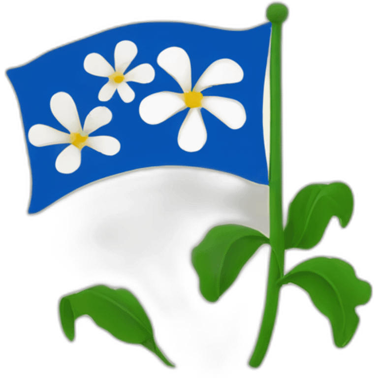 Drapeau blanc avec des fleurs de lys emoji