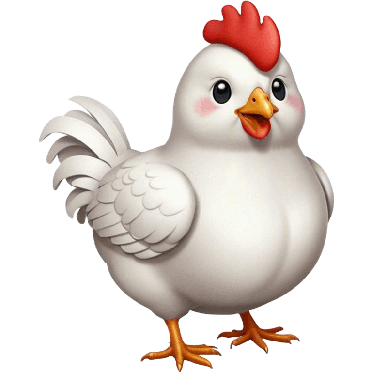 fashionable chicken emoji