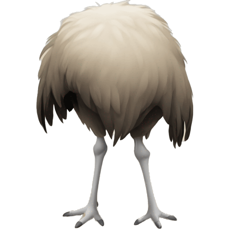 Ostrich with head under sand emoji