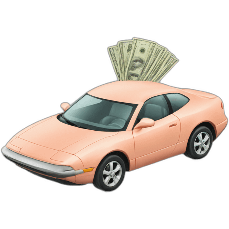 car+money+peach emoji