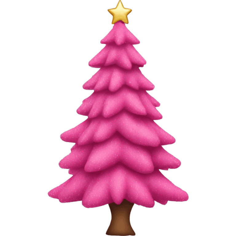 Christmas pink tree emoji