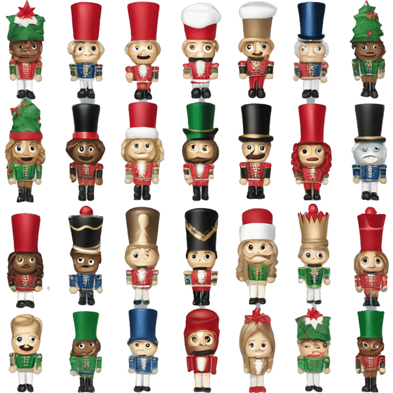 themed Christmas nutcrackers emoji