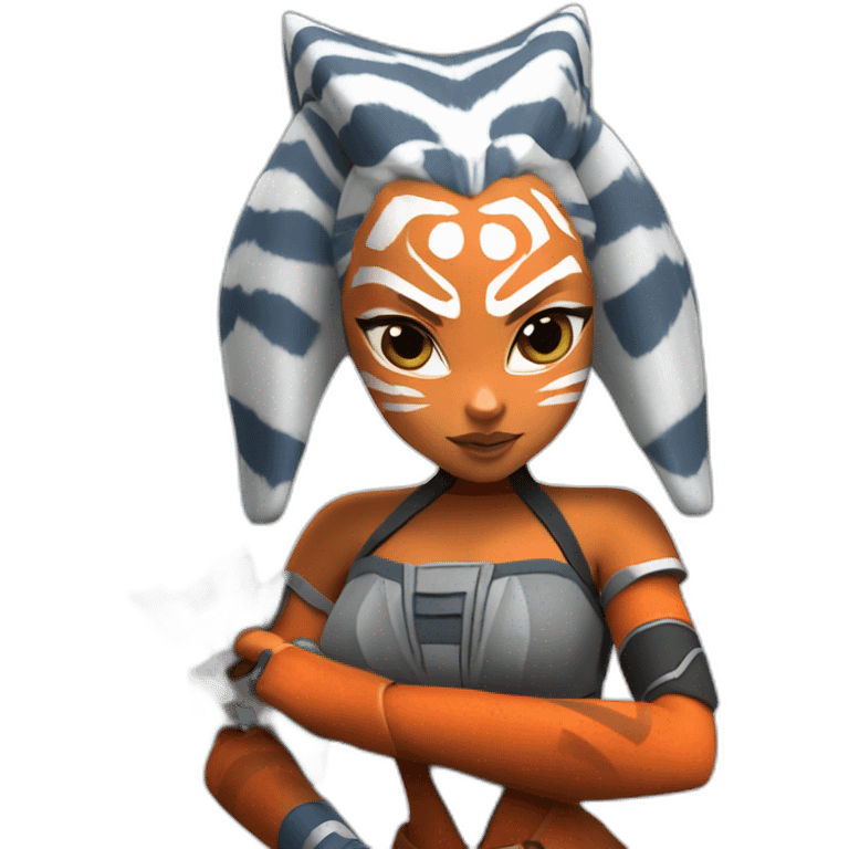 voluptuous ahsoka tano holding her emoji