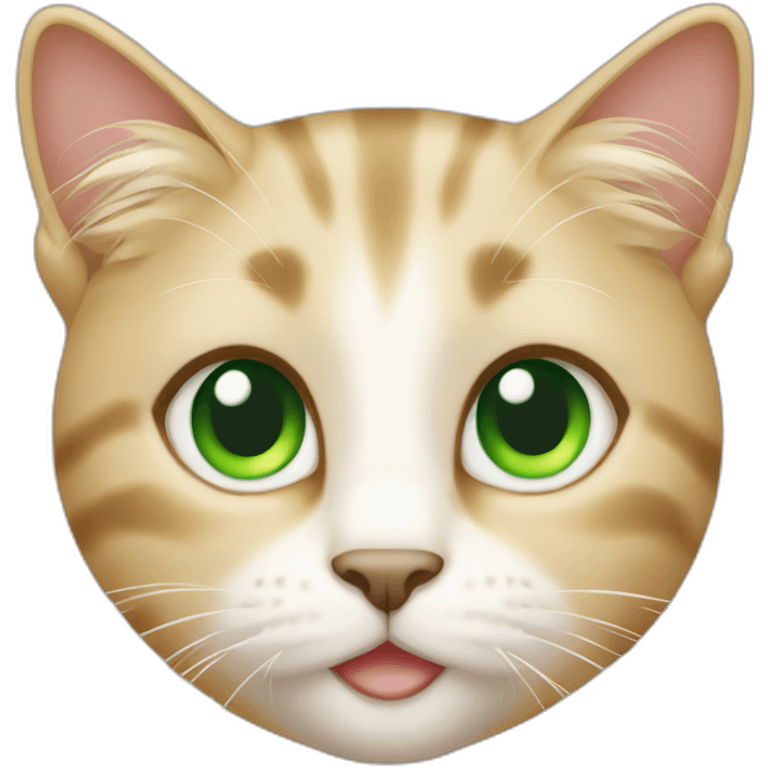 Cat female with long blonde hair an green eyes emoji