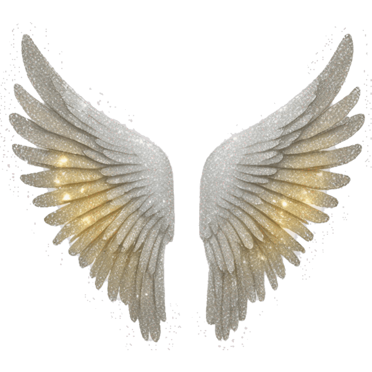 Sparkly angel wings emoji