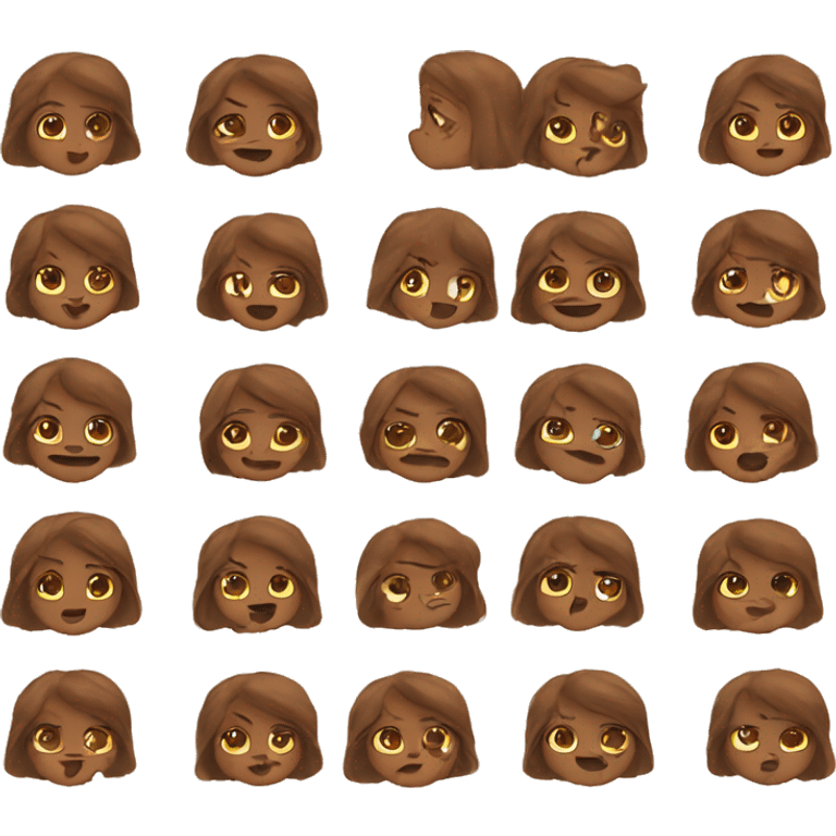 Cute aesthetic brown emojis emoji