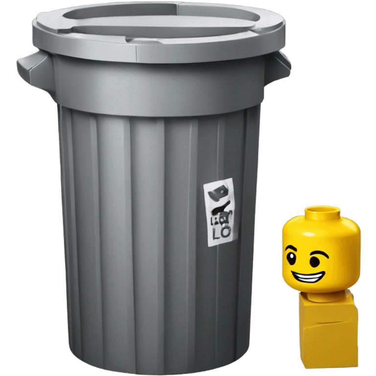 Lego man in trash can emoji