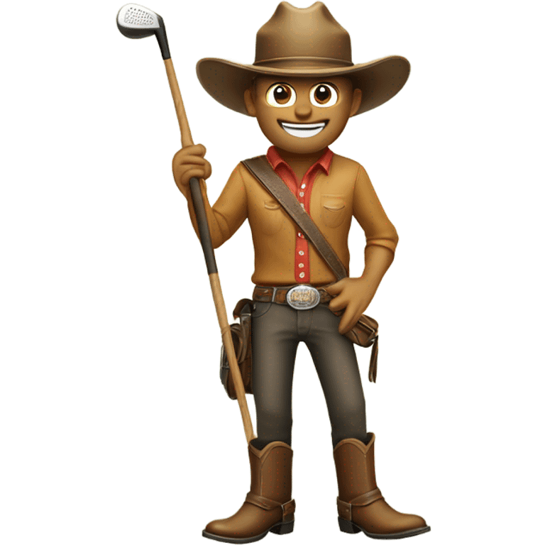 cowboy playing golf emoji