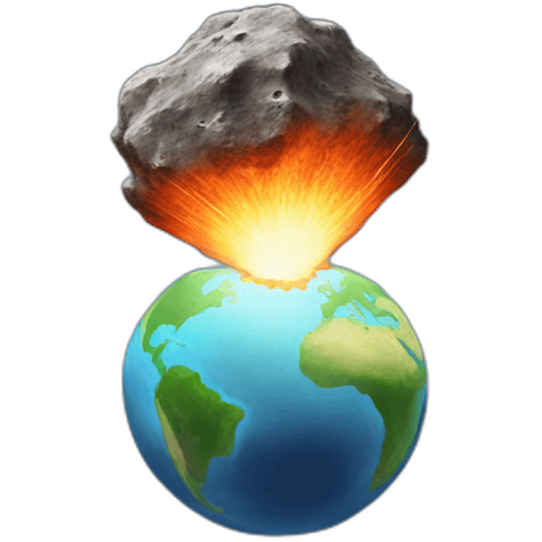 asteroid hitting earth emoji