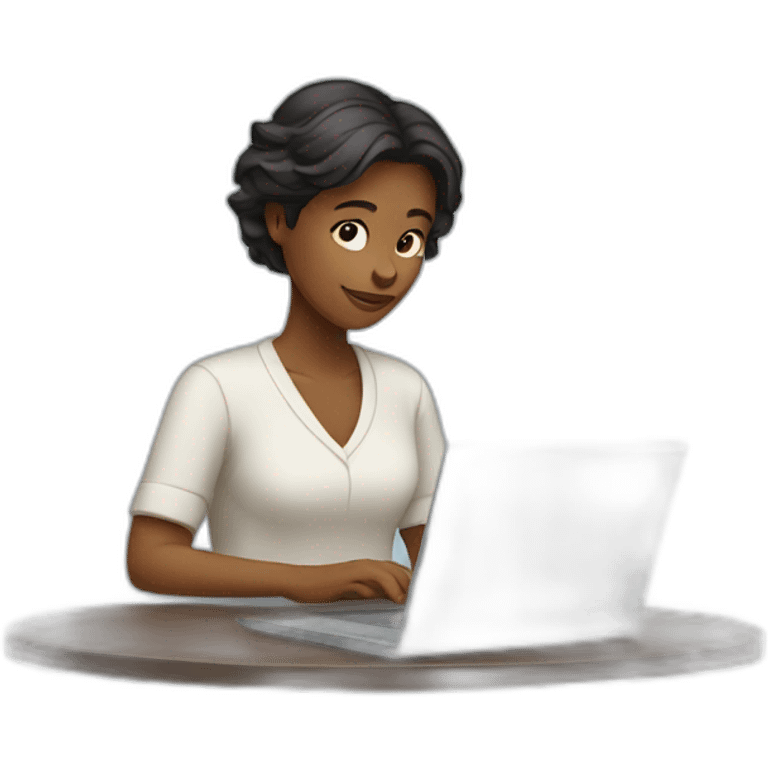 woman working with laptop emoji