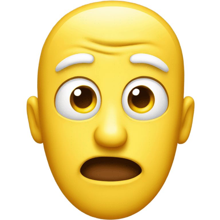 emoji of a classic yellow face with an exaggerated expression, featuring large white eyes that are crossed in a comical manner, suggesting confusion or silliness. emoji