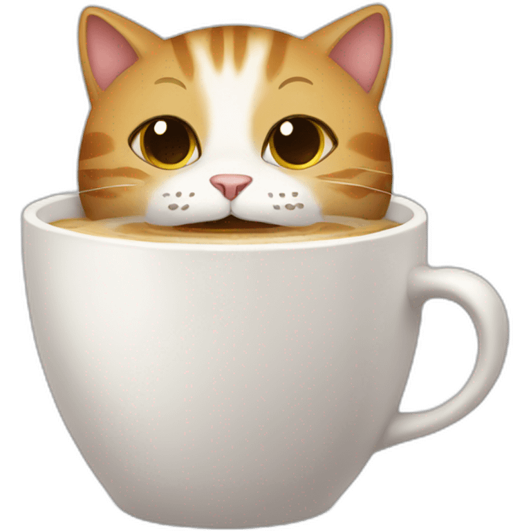 Cat drinking coffee emoji