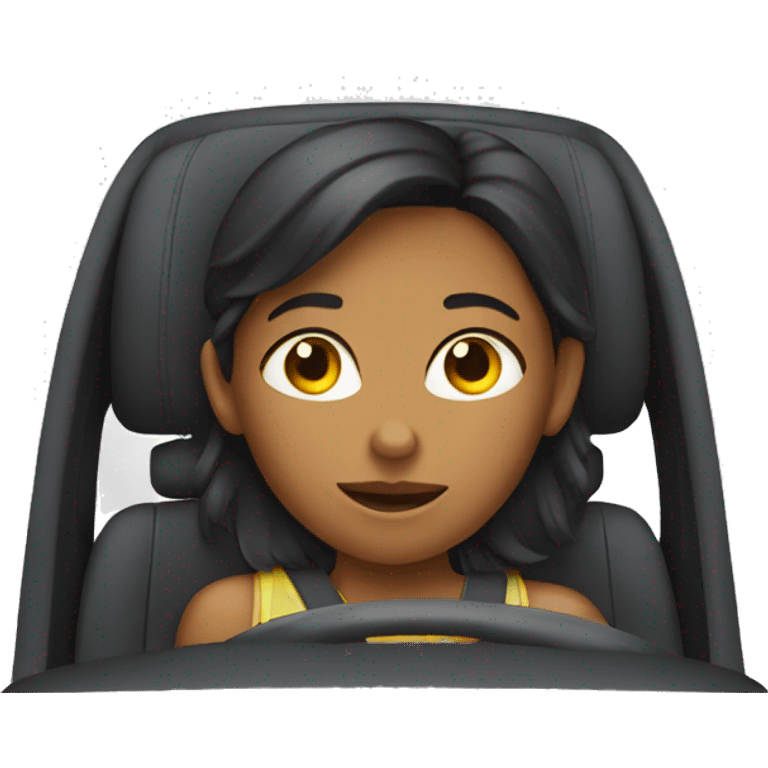 Girl in car emoji