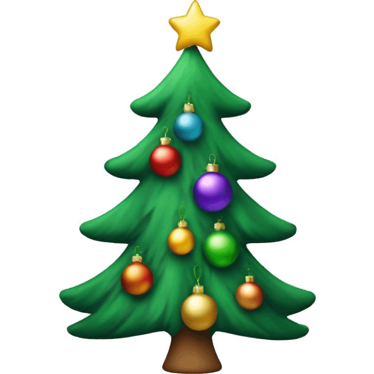 christmas tree with multicolored ornaments  emoji