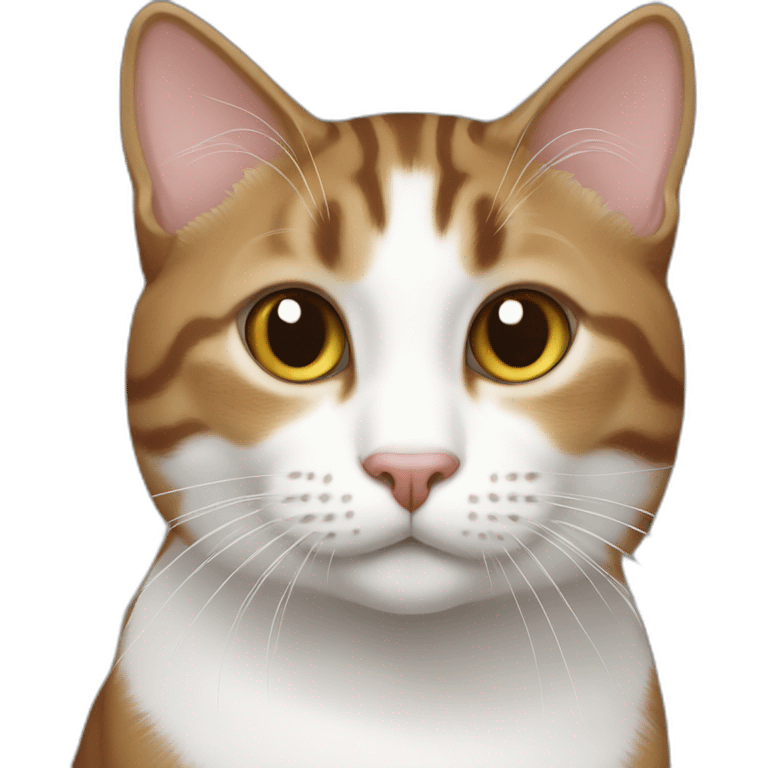 tabby brown and white cat emoji