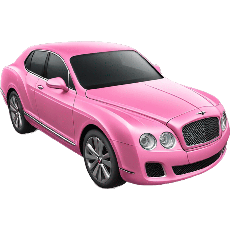 Pink car Bentley emoji