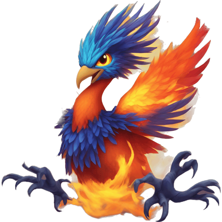 phoenix, mythical fire bird, beautiful emoji