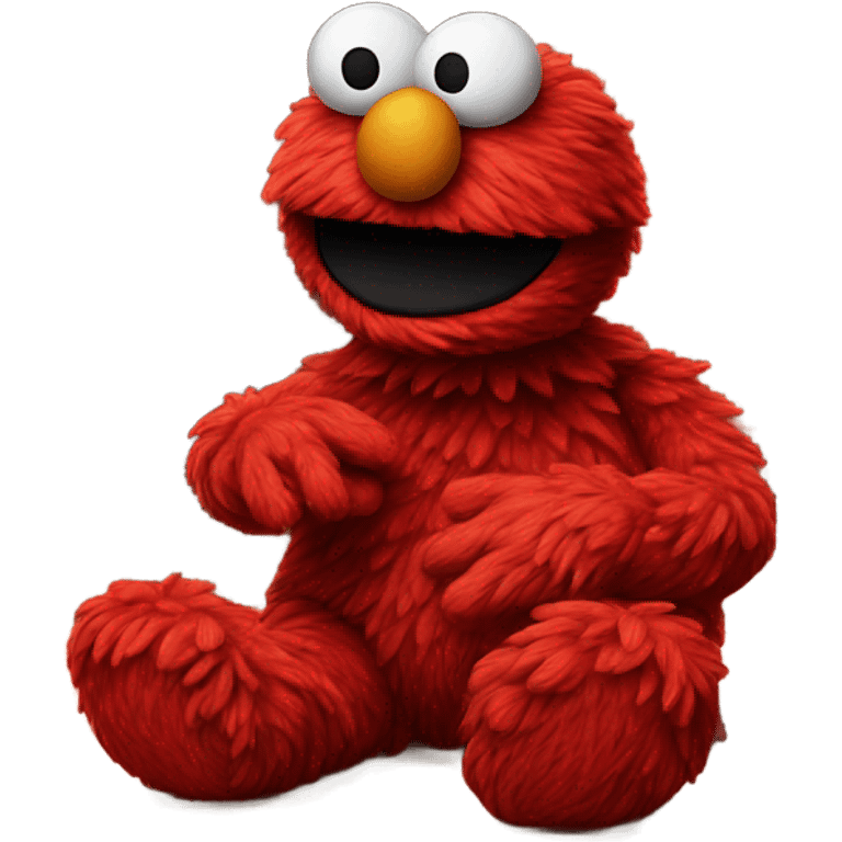 Elmo in front of fire emoji