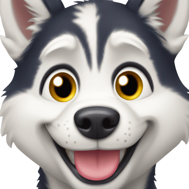 husky dog ​​smile emoji