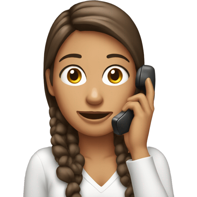 woman on social media phone emoji