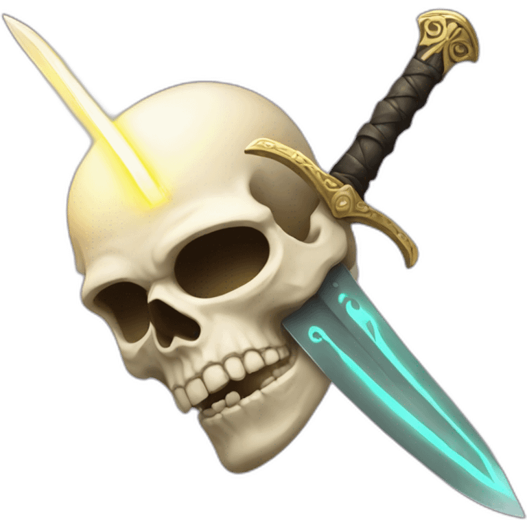 sword glows skull emoji