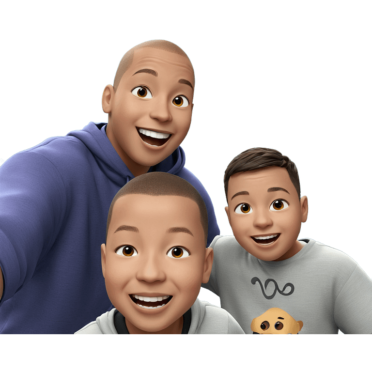 boys enjoying a fun moment emoji