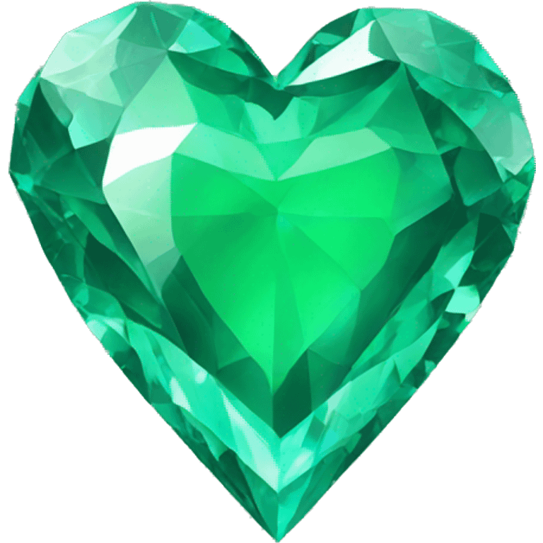 deep-green crystal heart emoji