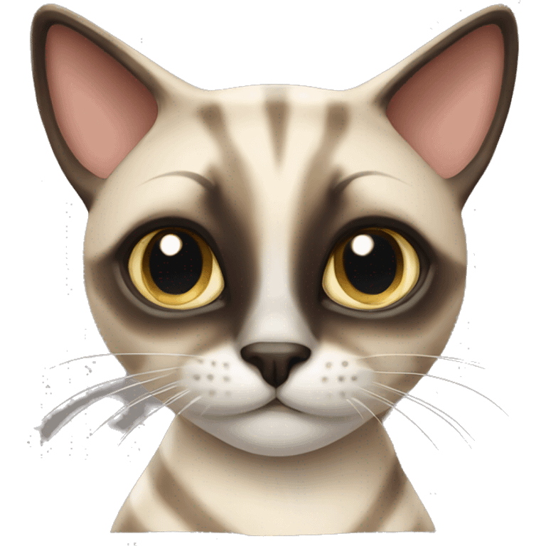 Siamese striped cat emoji