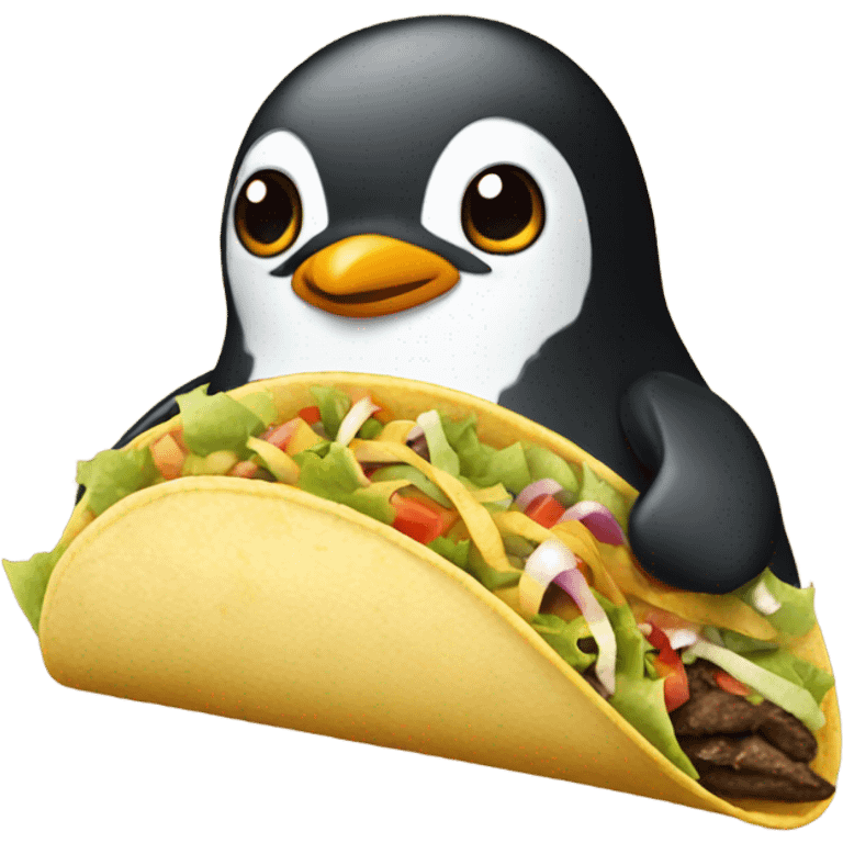 Mexican penguin taco emoji