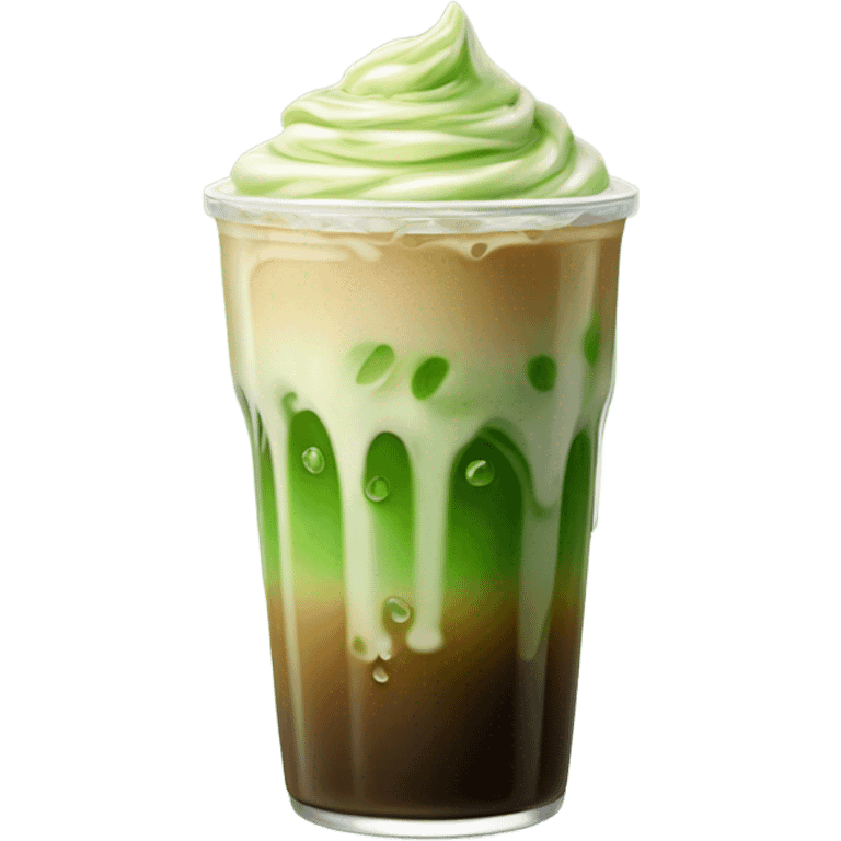 Starbucks vanilla matcha ice coffee  emoji