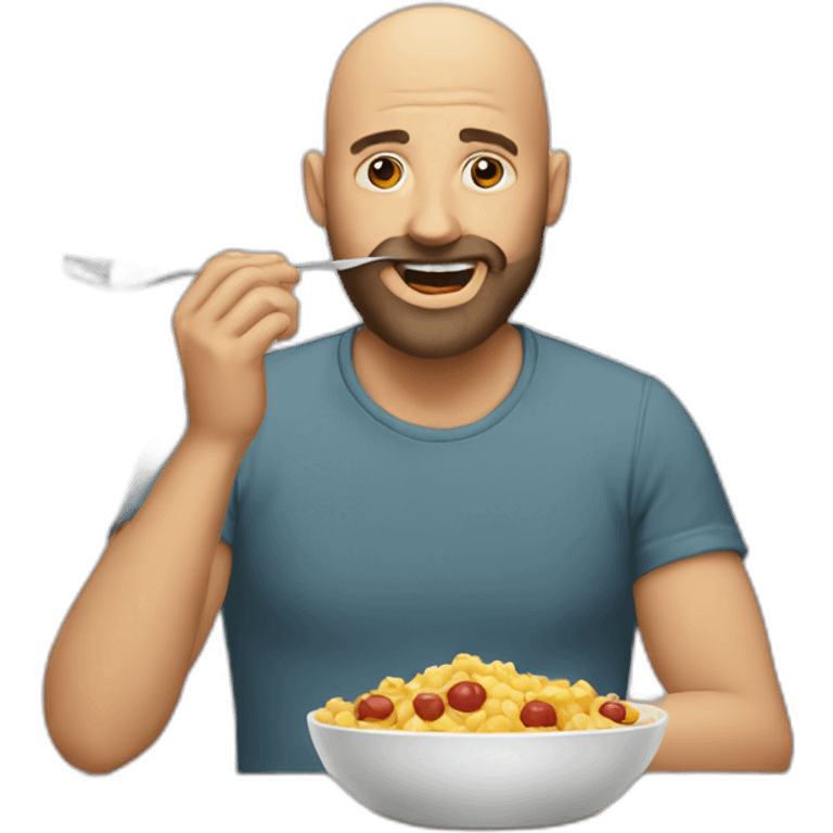 bald-beard-men-eating emoji