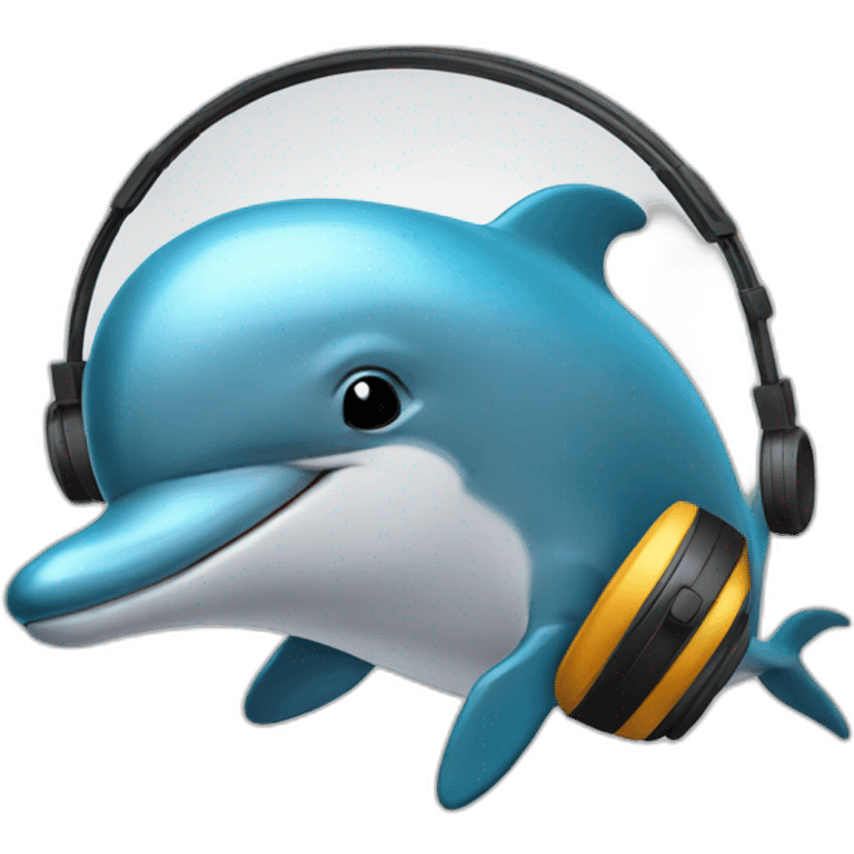 Dolphin Listening Music emoji