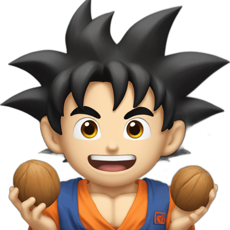 goku holding nuts emoji