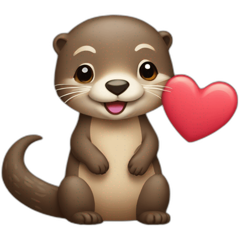 Loutre qui fait un coeur  emoji