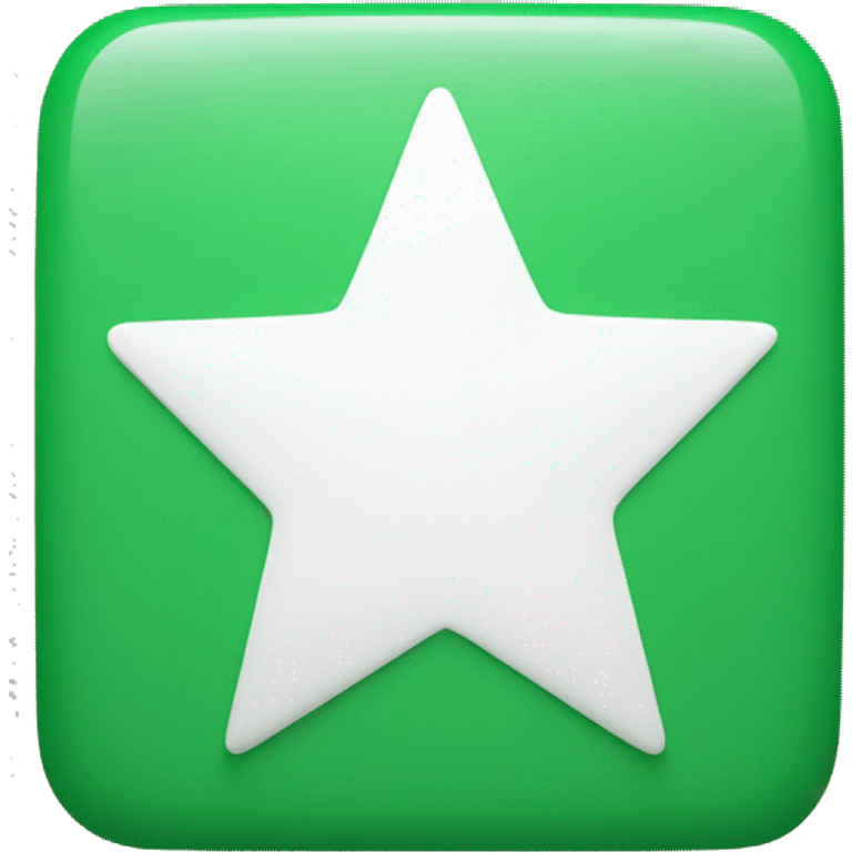 Green square with white star inside emoji