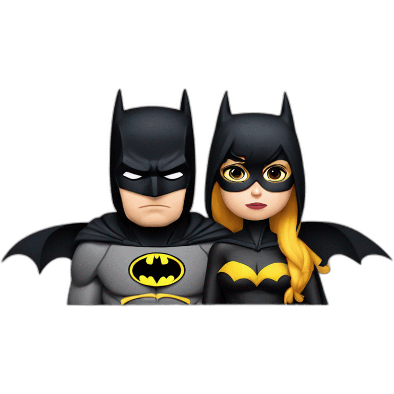 sad batman and batgirl emoji