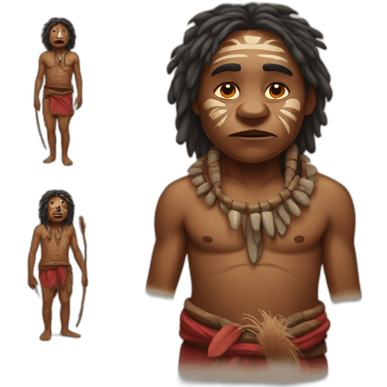 Wild aborigine is sad emoji