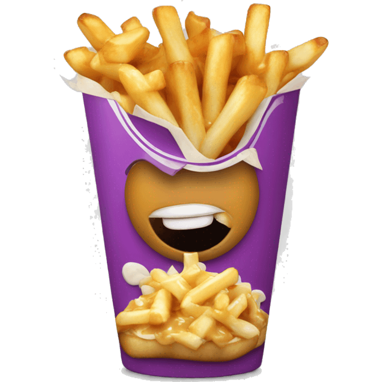 Poutine qui mange un poutine  emoji