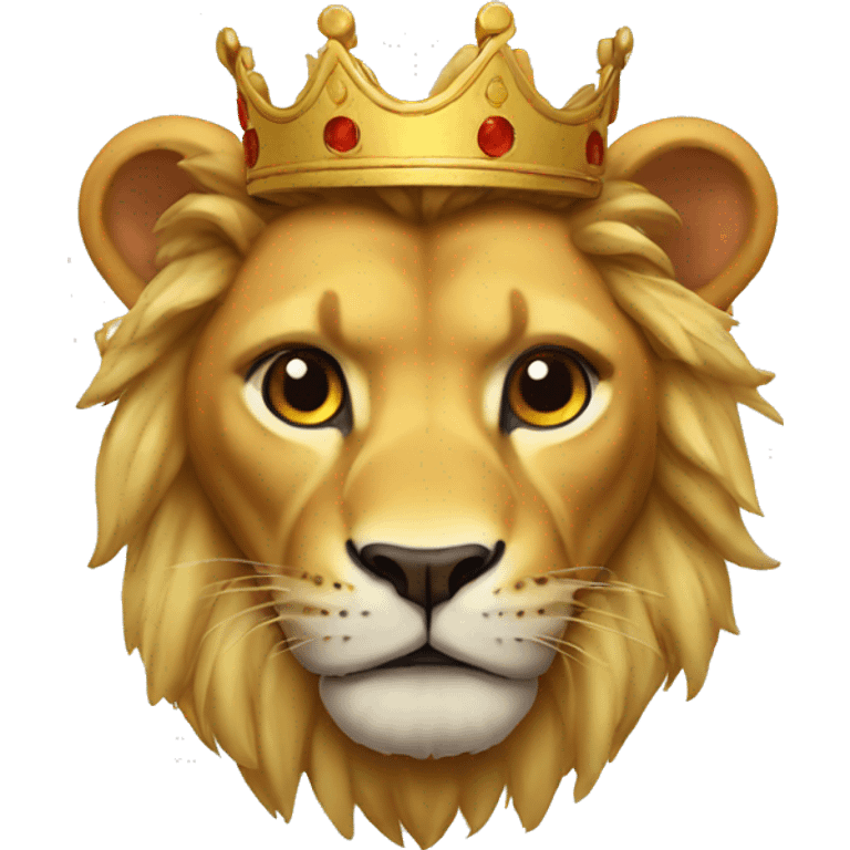 león con corona emoji