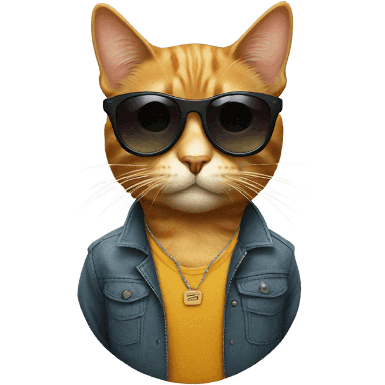 Cat with sunglasses emoji