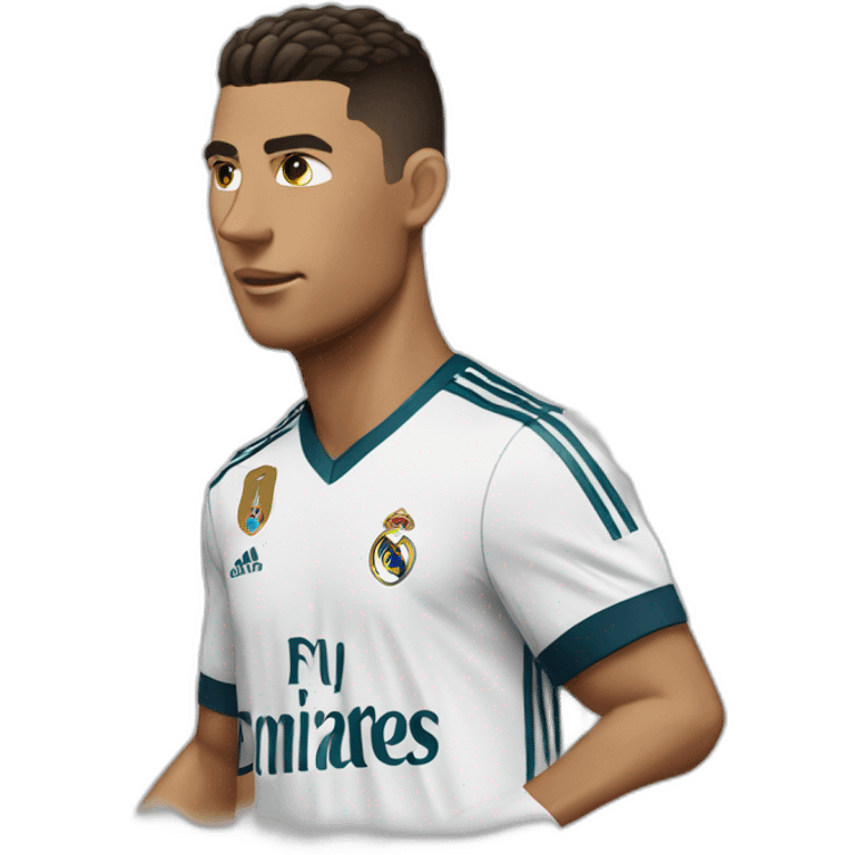 Ronaldo with real madrid jersey emoji