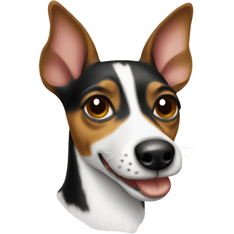 Rat terrier at a desk emoji