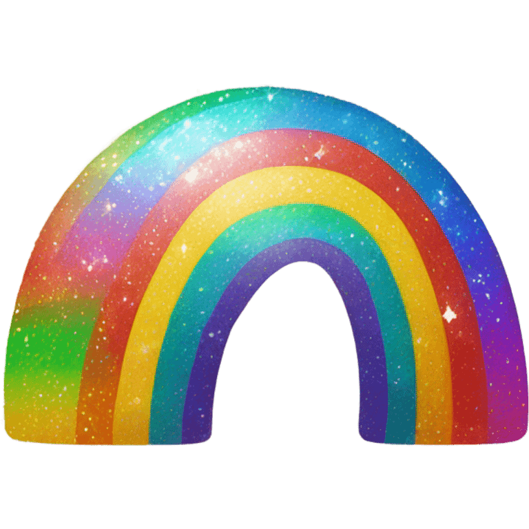 rainbow with sparkles emoji