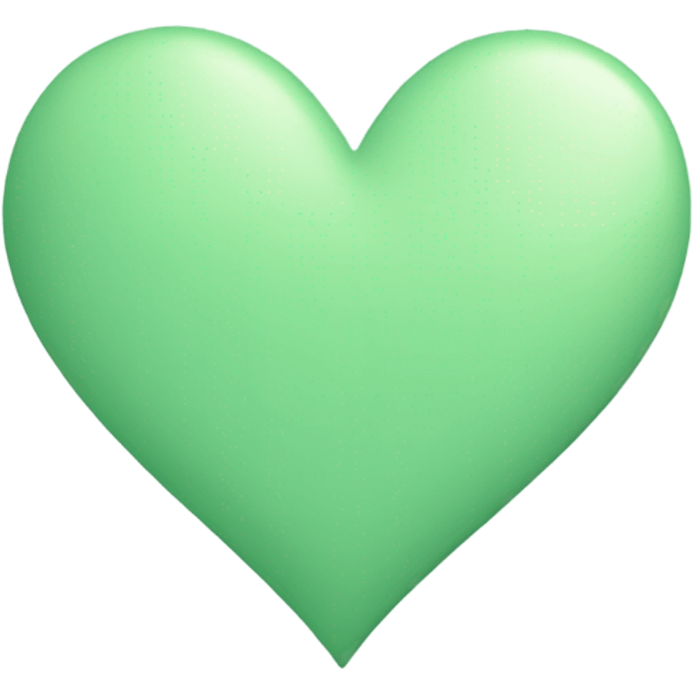 Pastel green heart  emoji