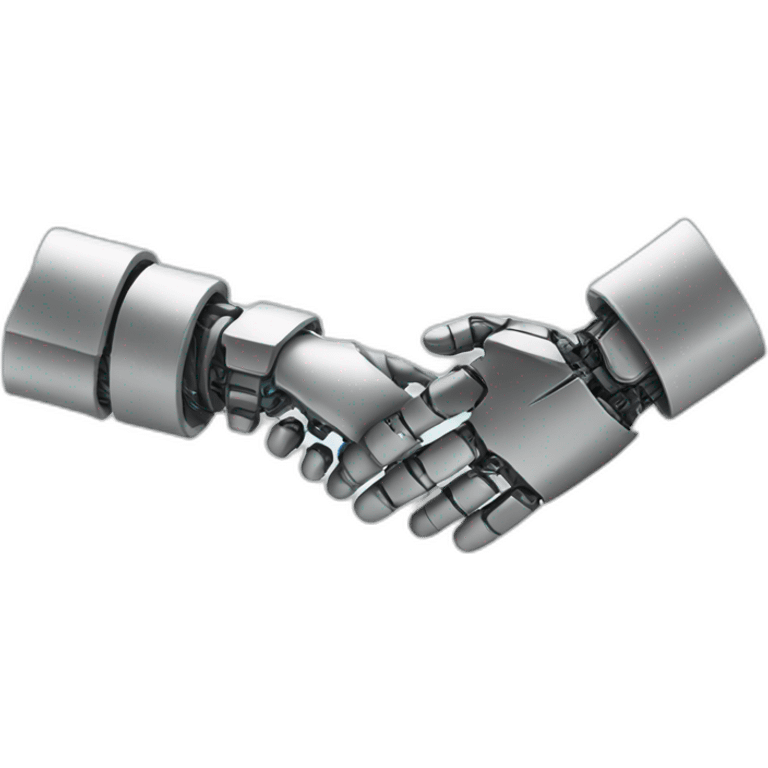 human and robot handshake emoji