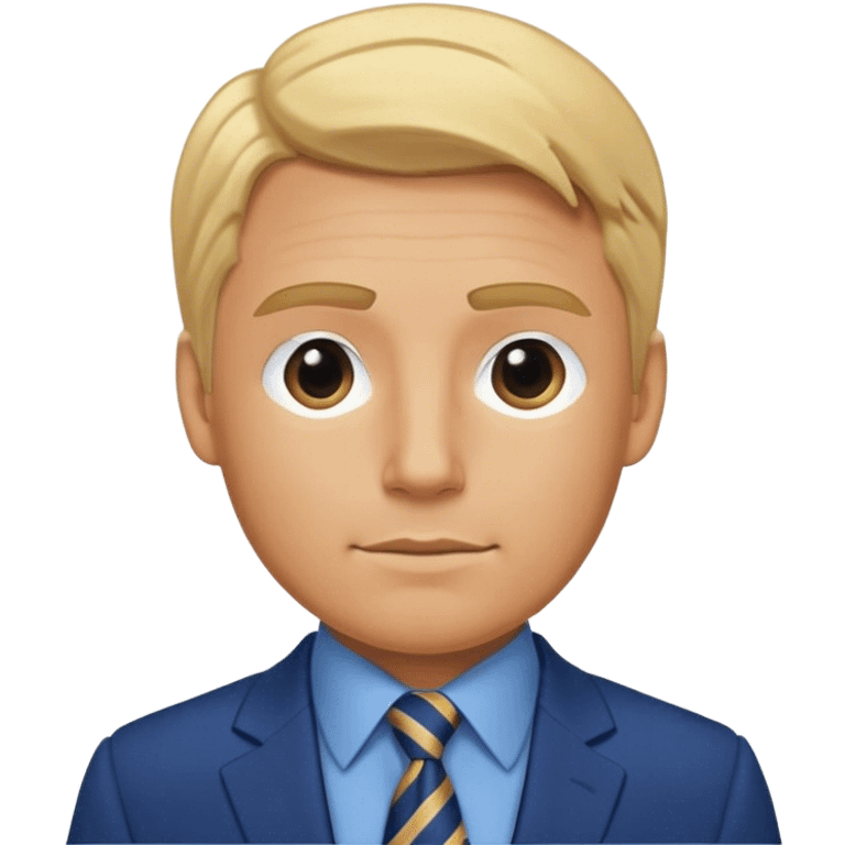 dad with blond with tie and blue suit emoji