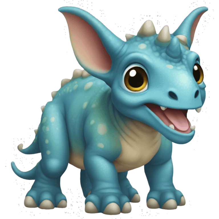 Baby triceratops blue eyes emoji