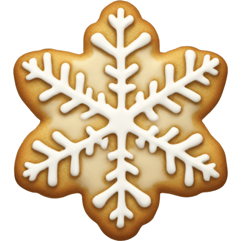 Beige snowflake cookie emoji